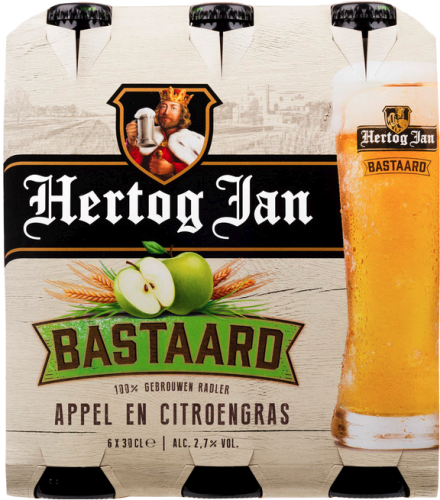 Her­tog Jan Bas­taard ap­pel en ci­troen­gras set van 6 flesjes a 0,30 liter 